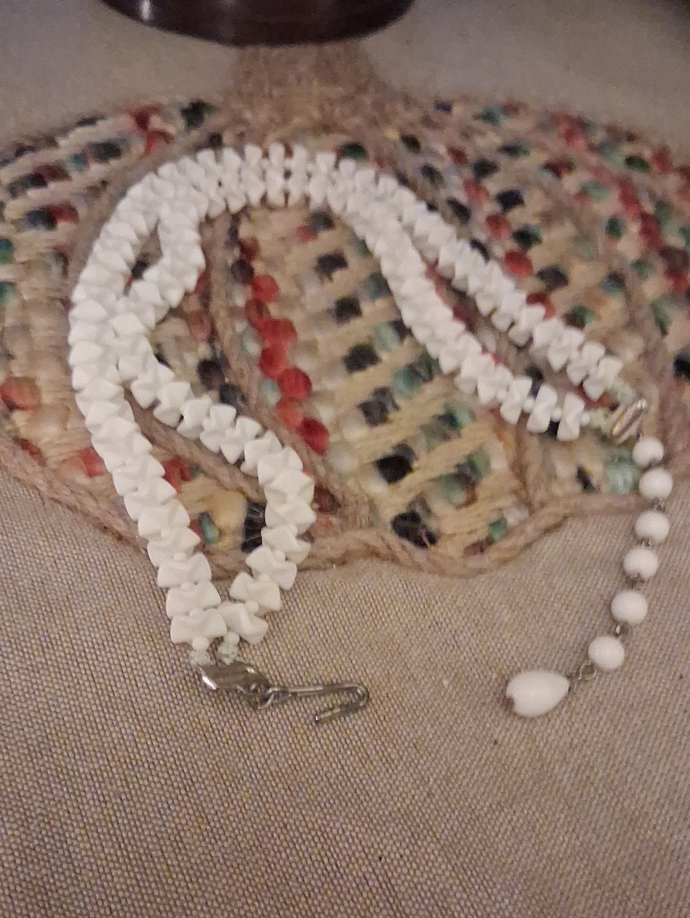 1960s Multi Strand Mid Centry Beaded Necklace.